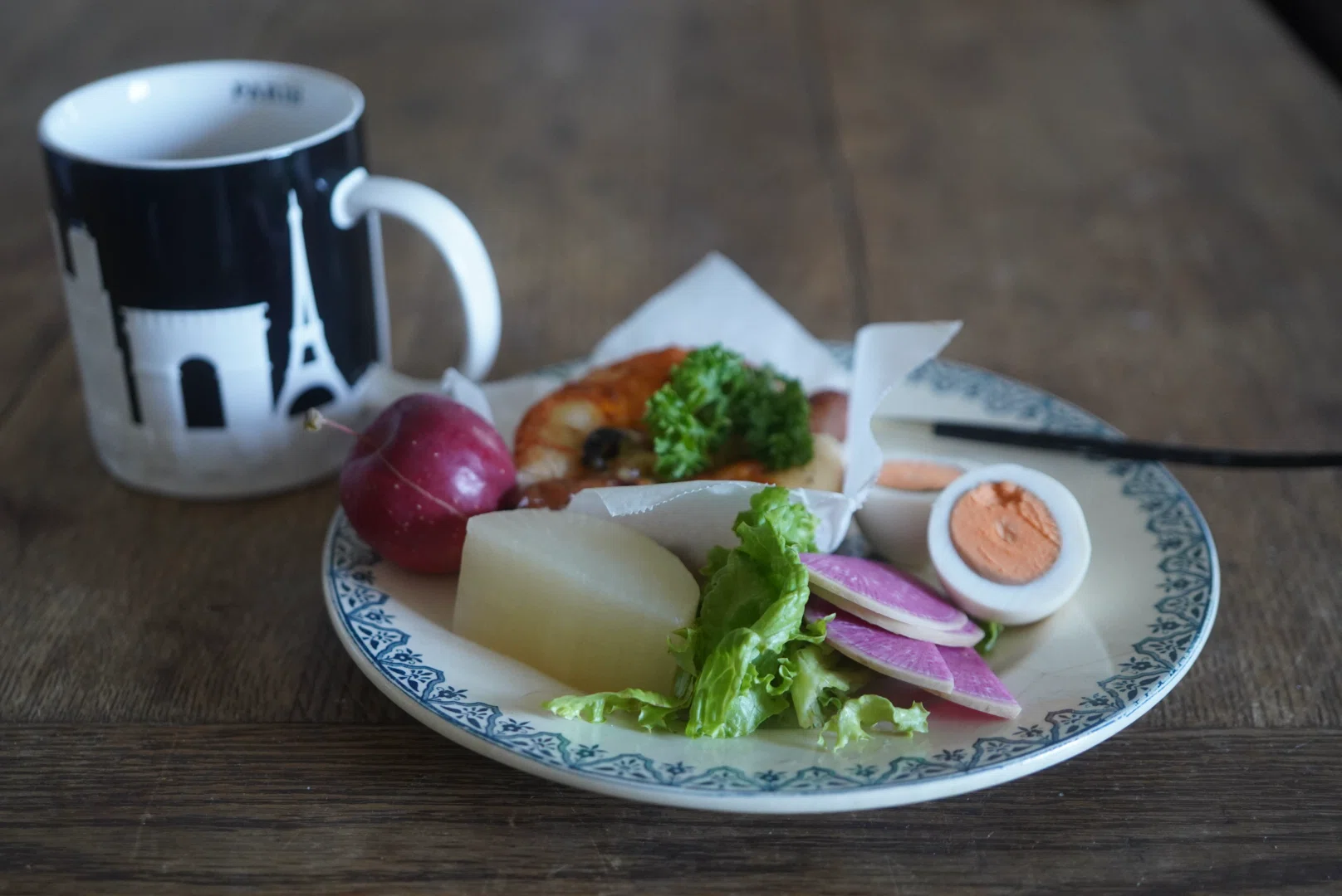 午前中に焼いたパンで昼ごはん。🇫🇷自分へのお土産マグカップ🇫🇷｜atelier.kasi
