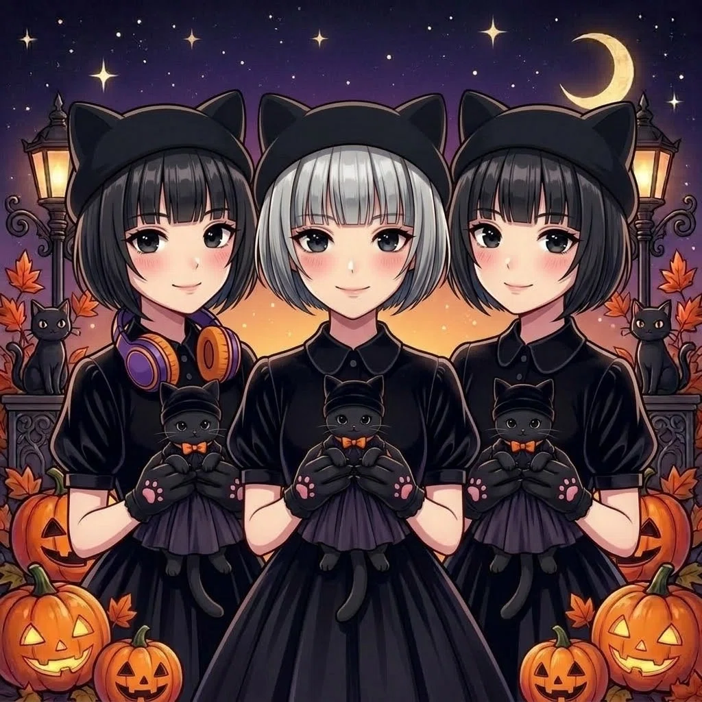 黒猫ちゃん★ハロウィン 仮装/黒猫」。｜葉月 れお