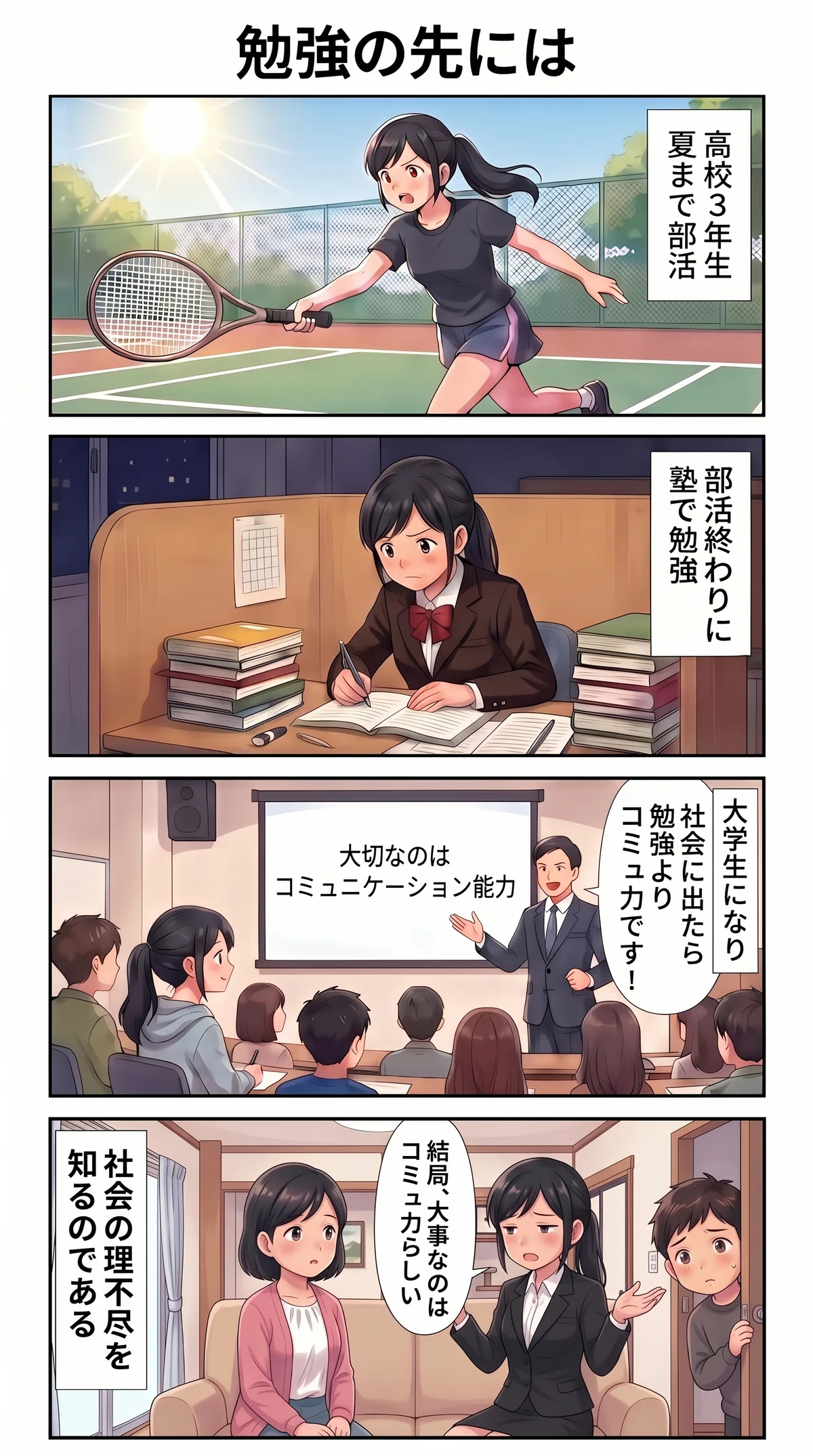 [4-Panel Comic] A Boy with Autism Spectrum (46) Going to a 