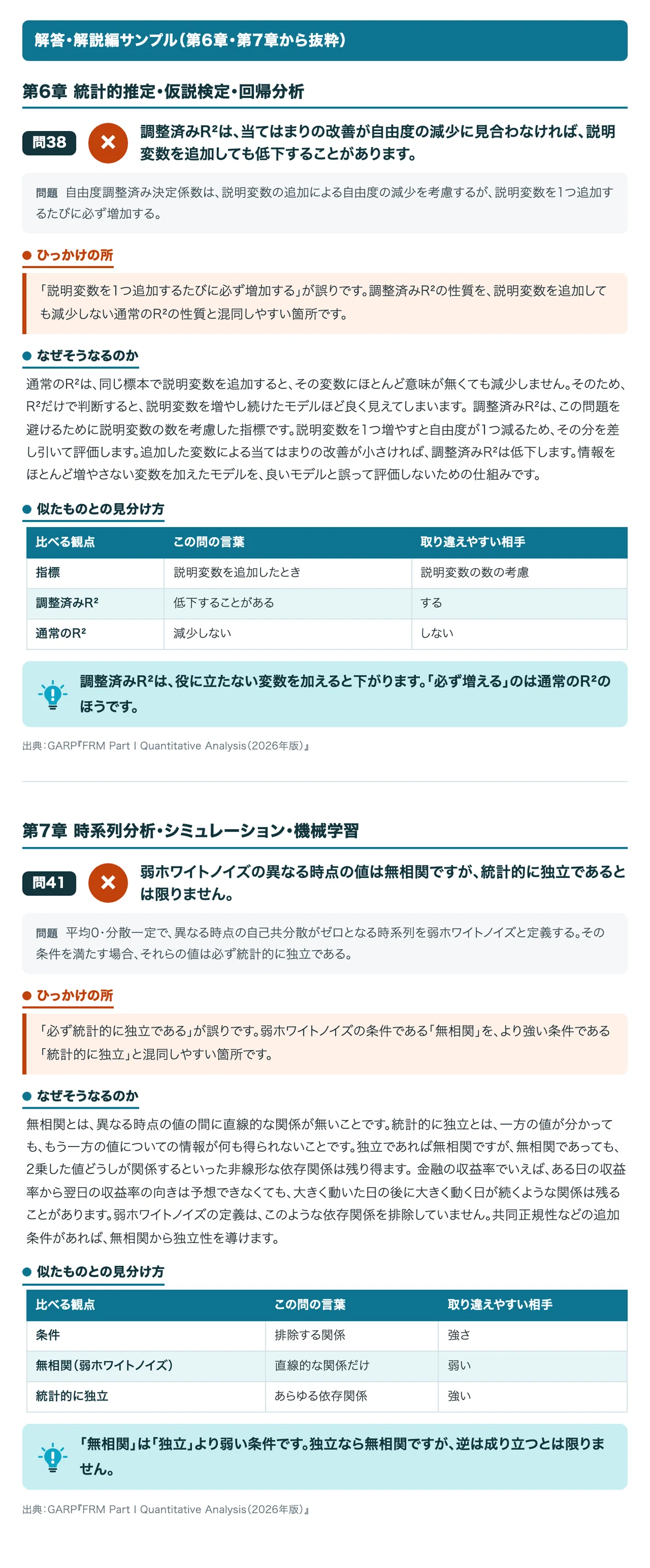 [FRM (Financial Risk Manager) Part I] 100 Trick Questions in a Q&A ...