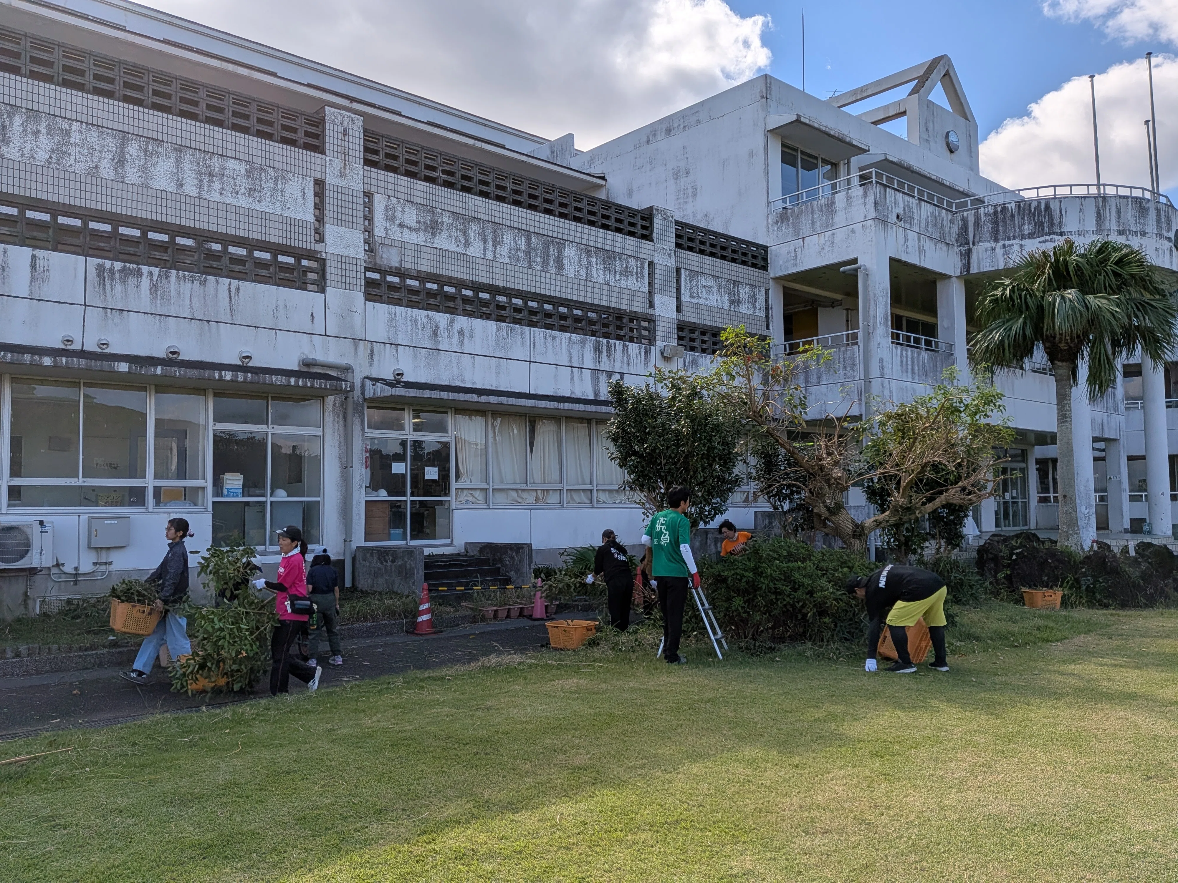 10/18(日) 校庭整備｜八丈町立三根小学校