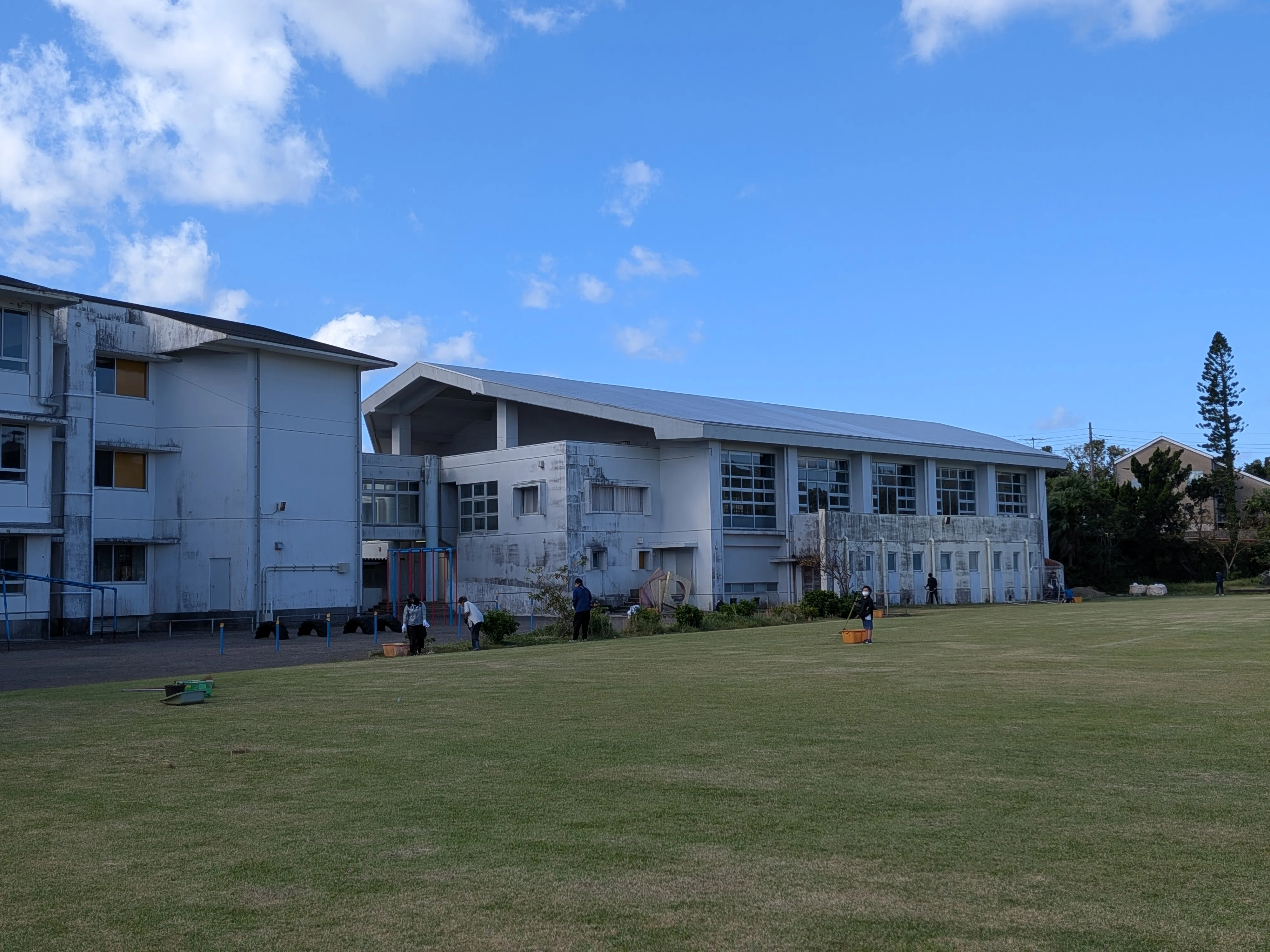 10/18(日) 校庭整備｜八丈町立三根小学校