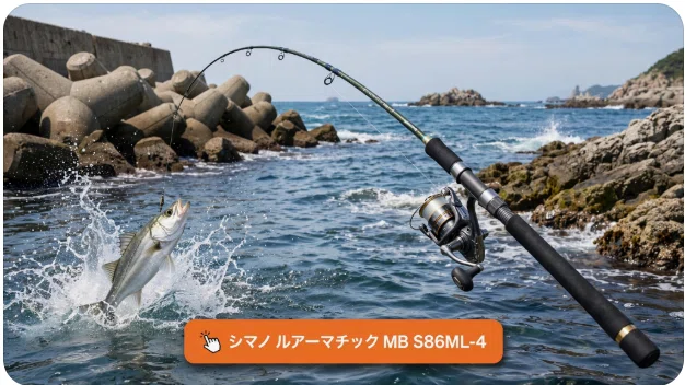 シマノ ルアーマチック MB S86ML-4のインプレ！万能に使えるモバイル