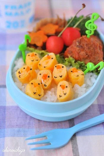 Bento Box Full of Chicks (Character Bento) 203｜akinoichigo/お弁当作家・キャラ弁作家