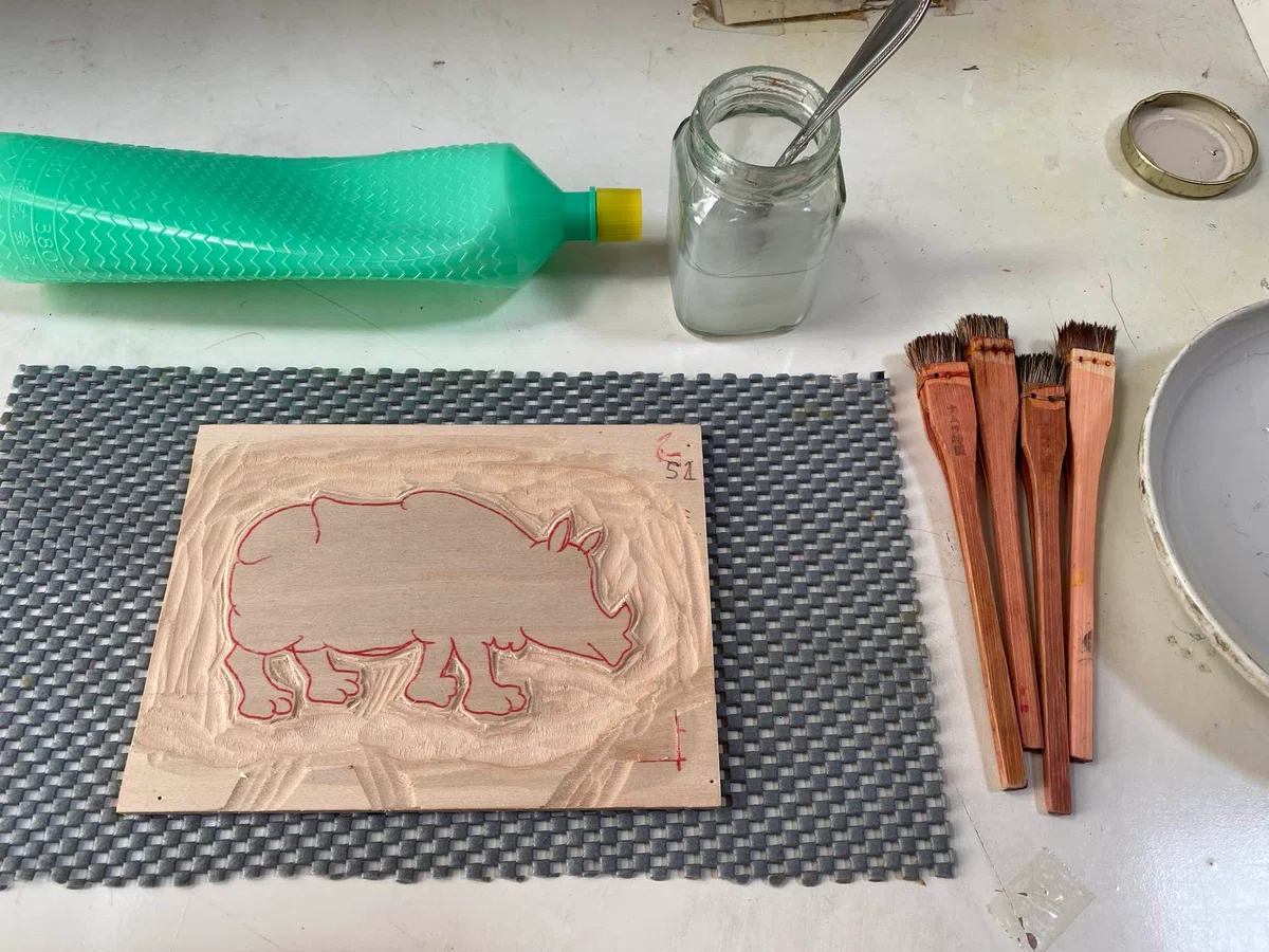 [Performing Multi-Color Woodblock Printing] Basics Part 4 - Test ...