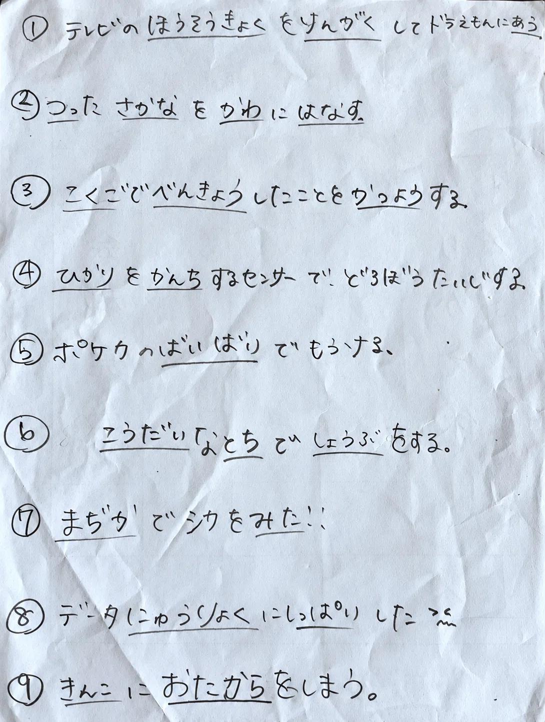 [3rd Grade Boy's Kanji Learning] A slightly funny 10-question worksheet ...