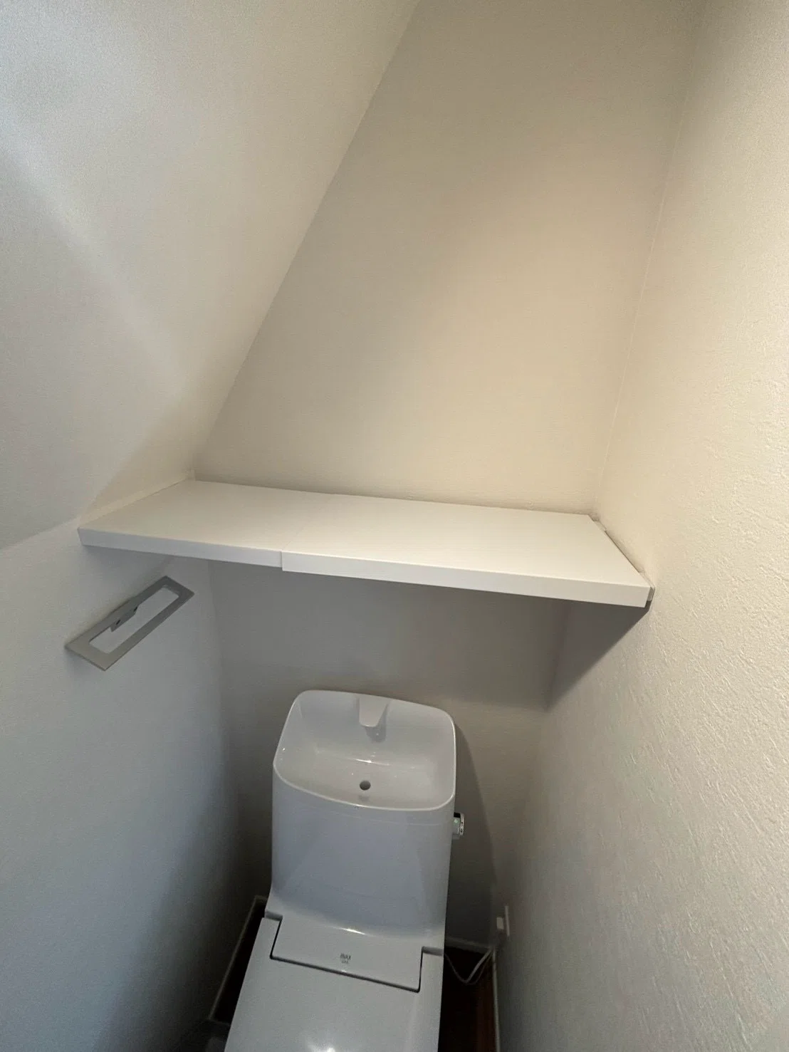 What to do about storage in a toilet with a sloped ceiling? A simple ...
