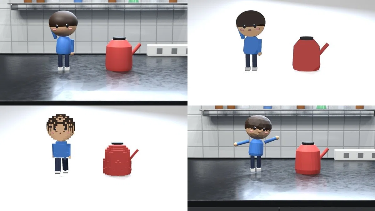 I created '3D Studio,' which lets you create 3D models with words and ...
