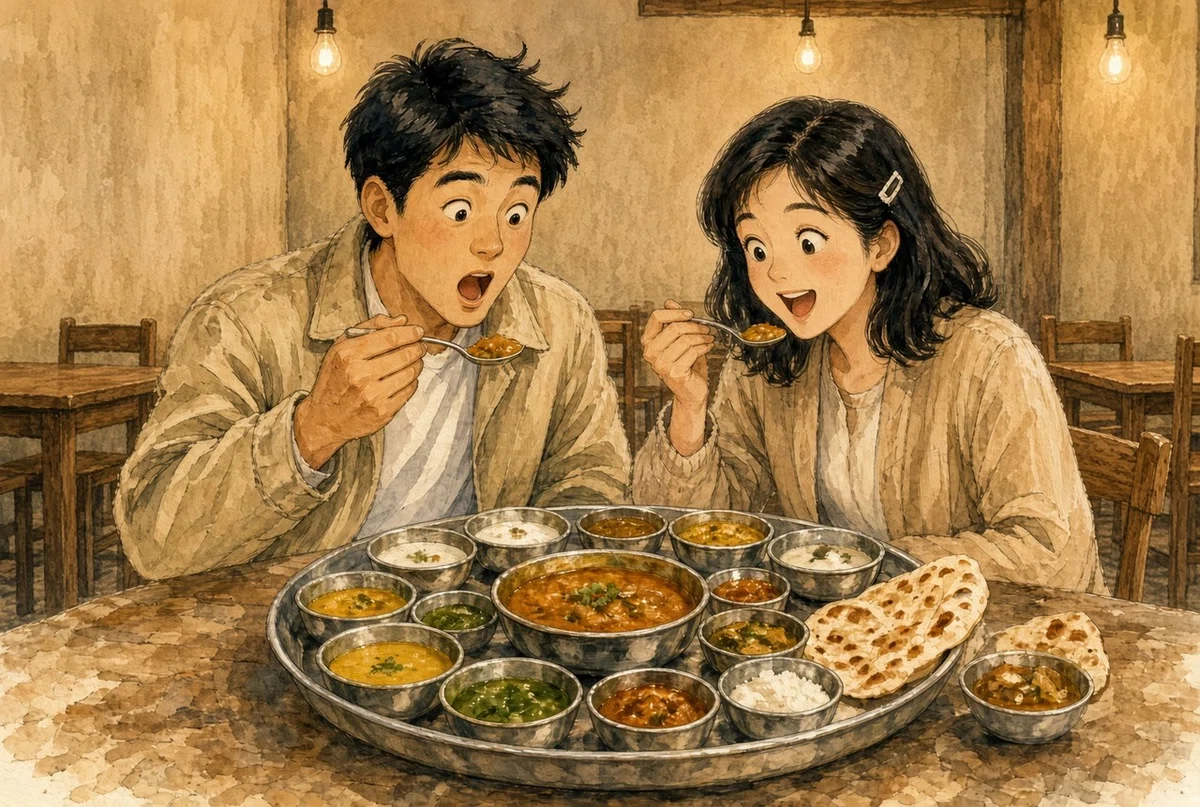 [인도에서 밀크티를] 제21잔 길을 막은 소와 드라이브인 카레｜はぼぞう
