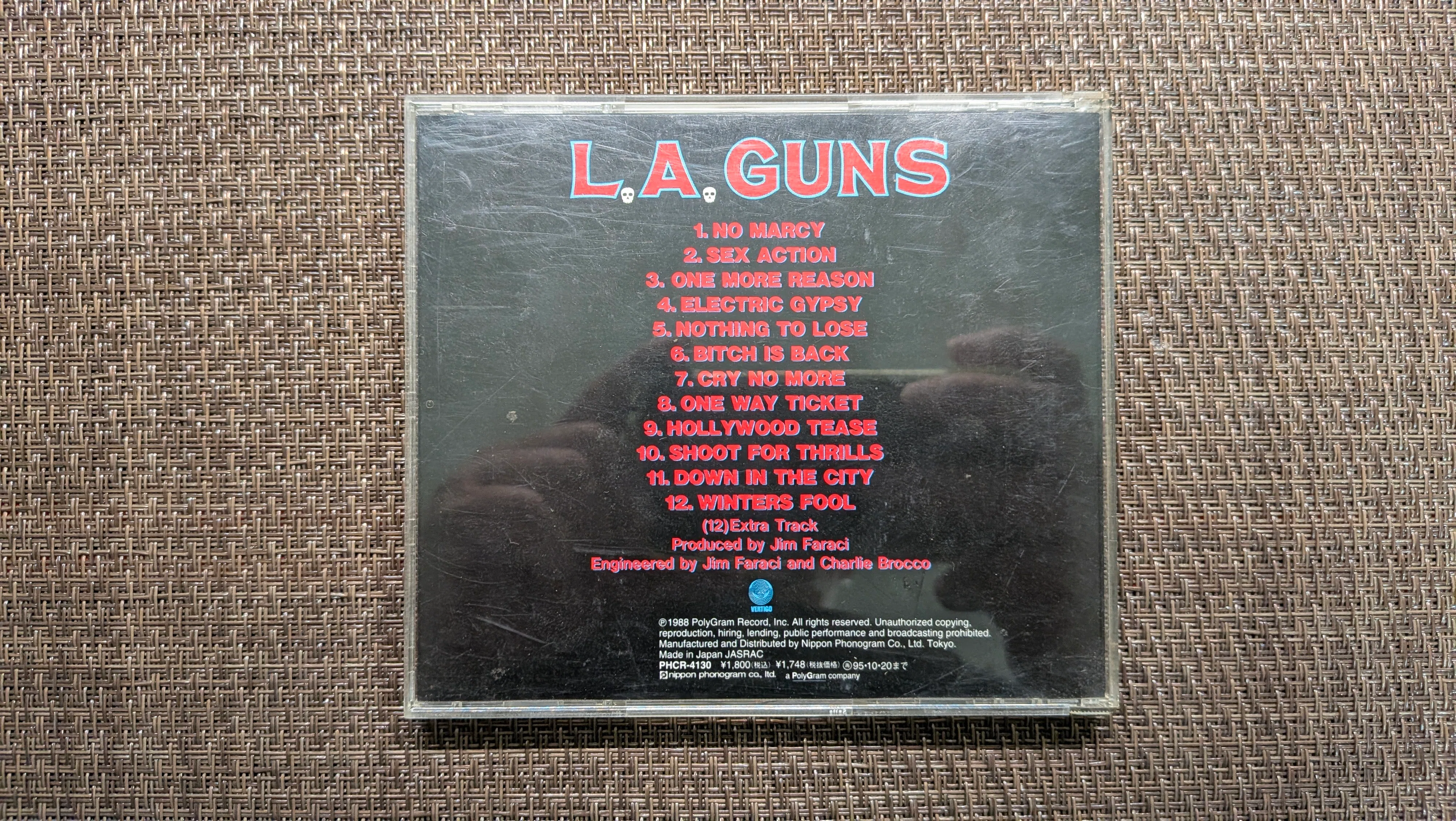 L.A. GUNS レコード 1988年 US初版盤 L.A. Guns（L.A.ガンズ）