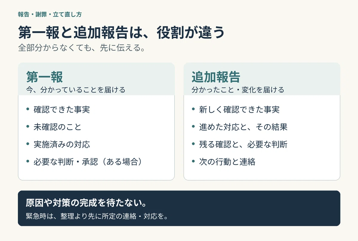 What to communicate first after making a mistake? How to report ...