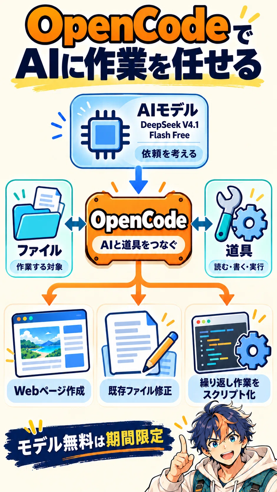 Use free OpenCode to let AI handle everything from creating web pages ...