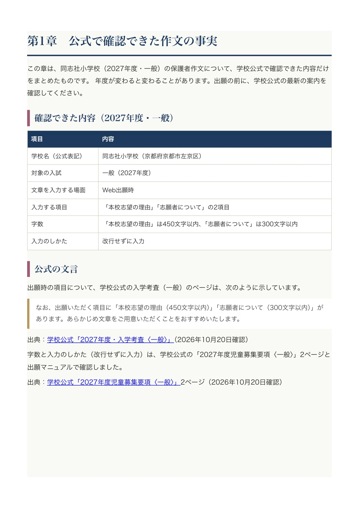 [Doshisha Elementary School] Parent Essay Workbook | 24 Practice ...