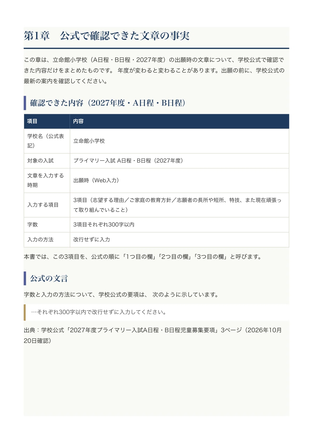 [Ritsumeikan Elementary School] Parent Essay Workbook | 24 Practice ...