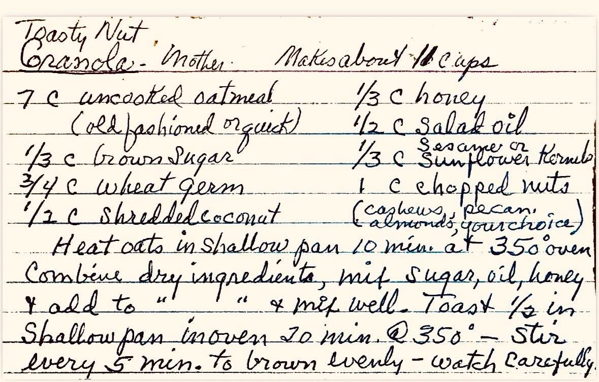 Michael Jackson's Recipe - Homemade Granola｜シルビア