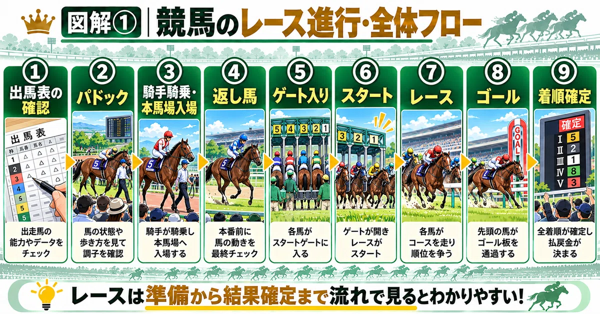 [Horse Racing Beginner's Guide] How does a horse race proceed? An easy ...