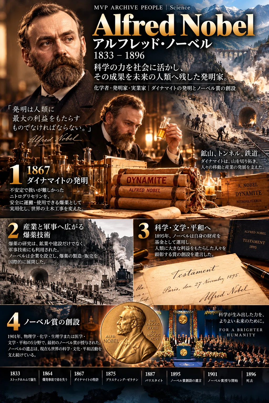 Science Technology Invention MVP ARCHIVE PEOPLE | Science : Alfred Nobel 1833–1896 / Alfred Nobel ...