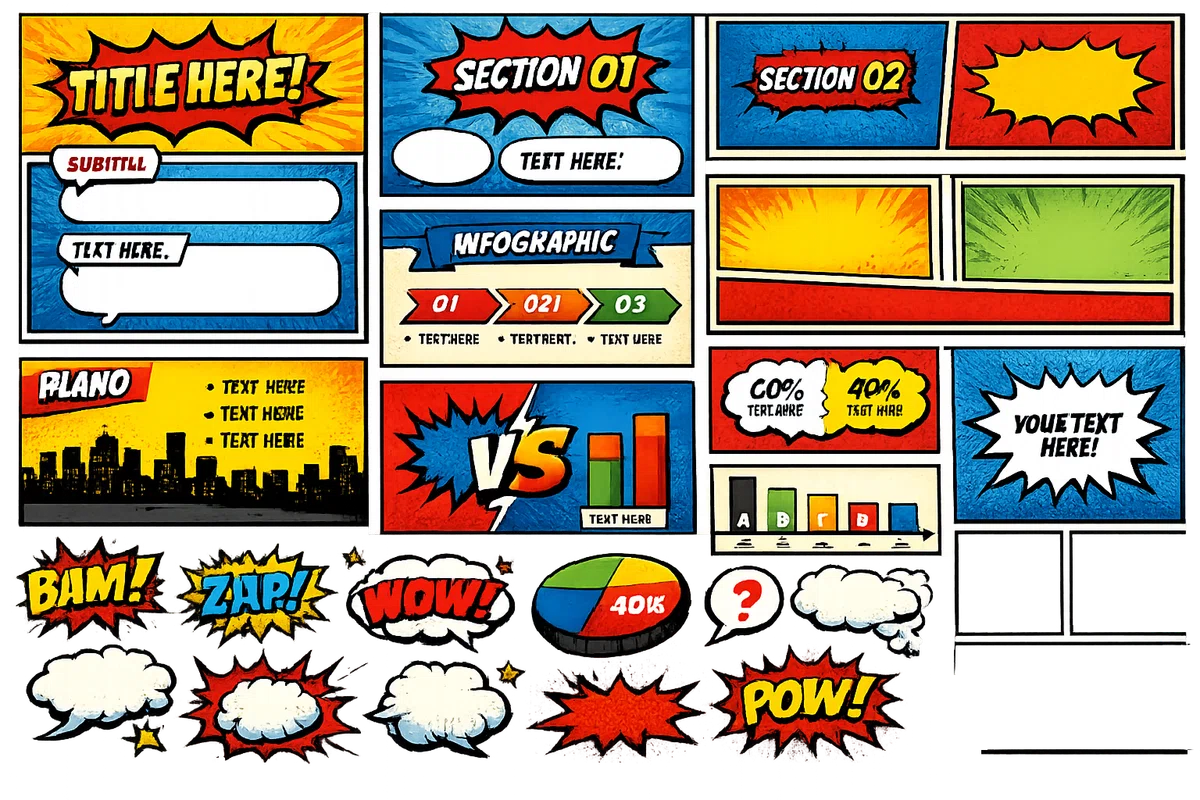 [Tried it in presentation creation] Can American comic-style ...