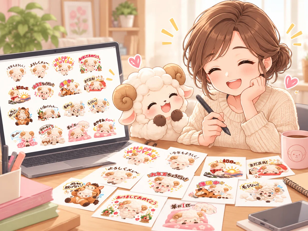 Moko Line In my 40s, I created and prepared to sell LINE stickers featuring a ...