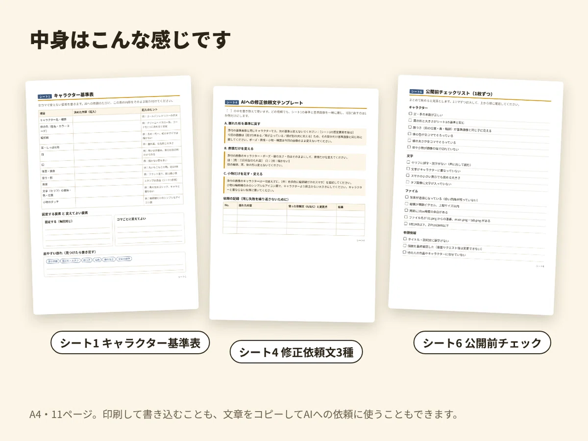 Relaease Notes Template LINE Sticker Production Instruction Template for Consistent Characters ...