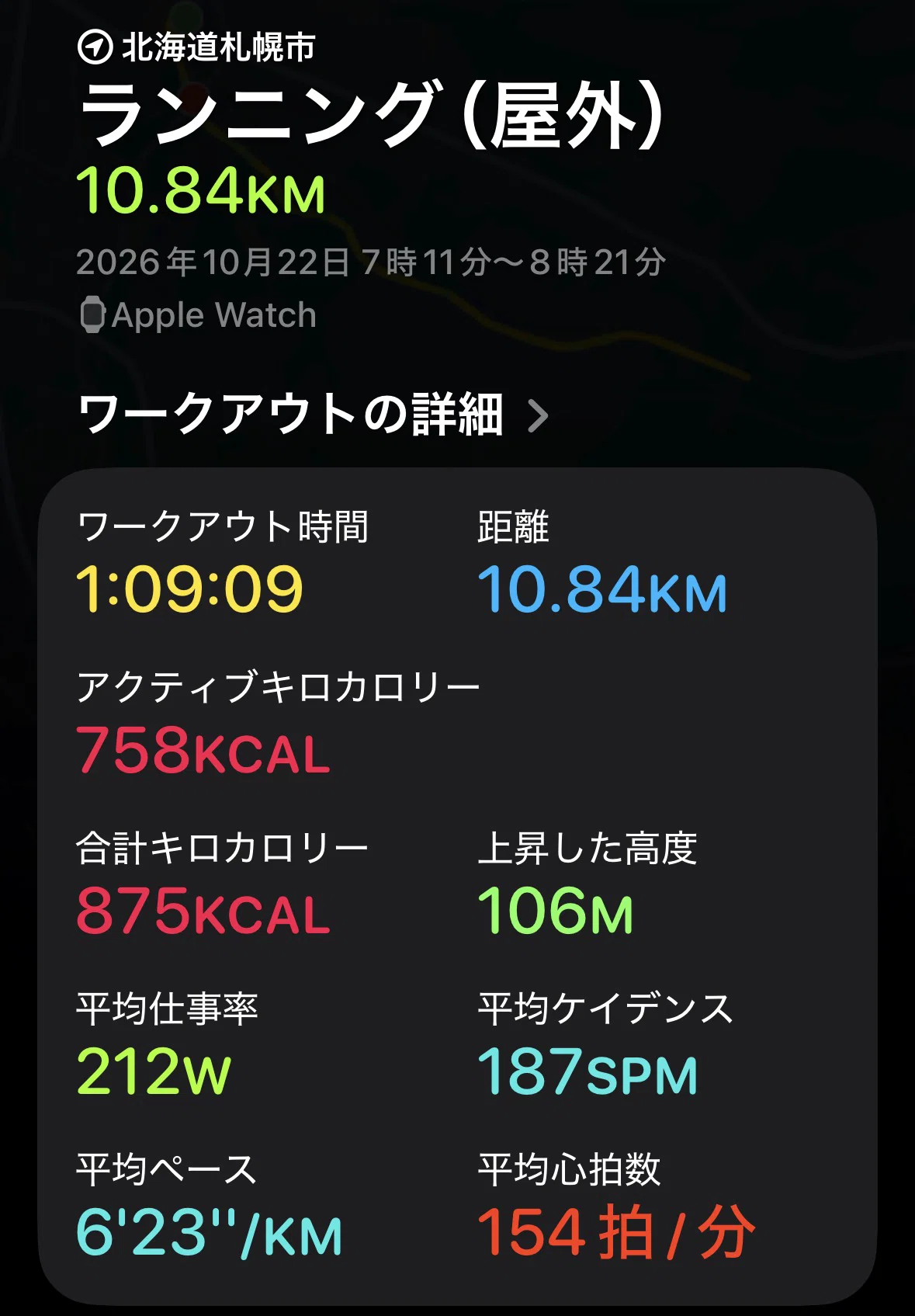 10.84km build-up run in light rain. My running form is gradually ...