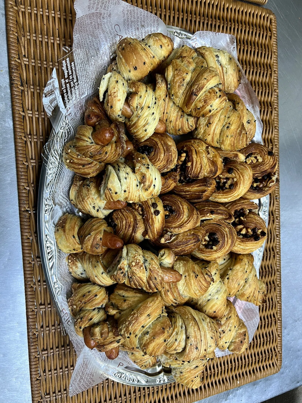 3 Large Platters of Croissants and Danishes for a Morning Training ...