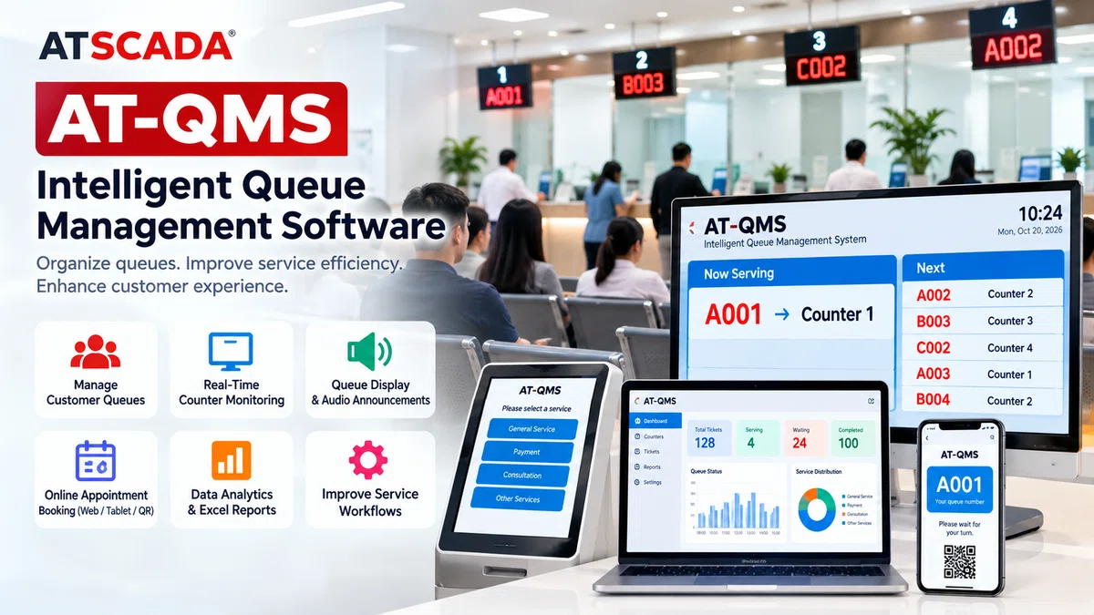 Improve Customer Service with AT-QMS Queue Management Software｜AkashiPhuc
