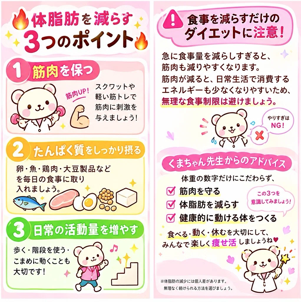 Moderate Built Body How to burn body fat🔥?|エステくまちゃん先生 | 健康美とホームケア⭐️