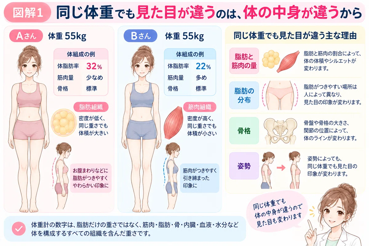 Why do people with the same weight look different? The relationship ...