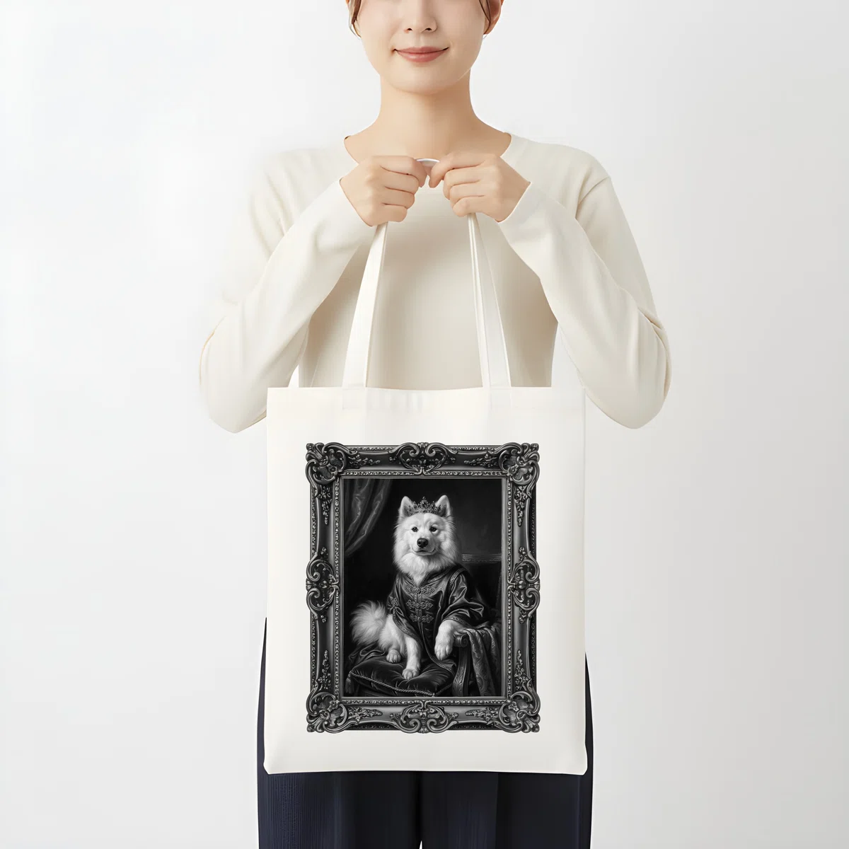 Samoyed Types Samoyed Renaissance Portrait Tote Bag is now available!|うちの子ルネサンス_バッグ&チャーム
