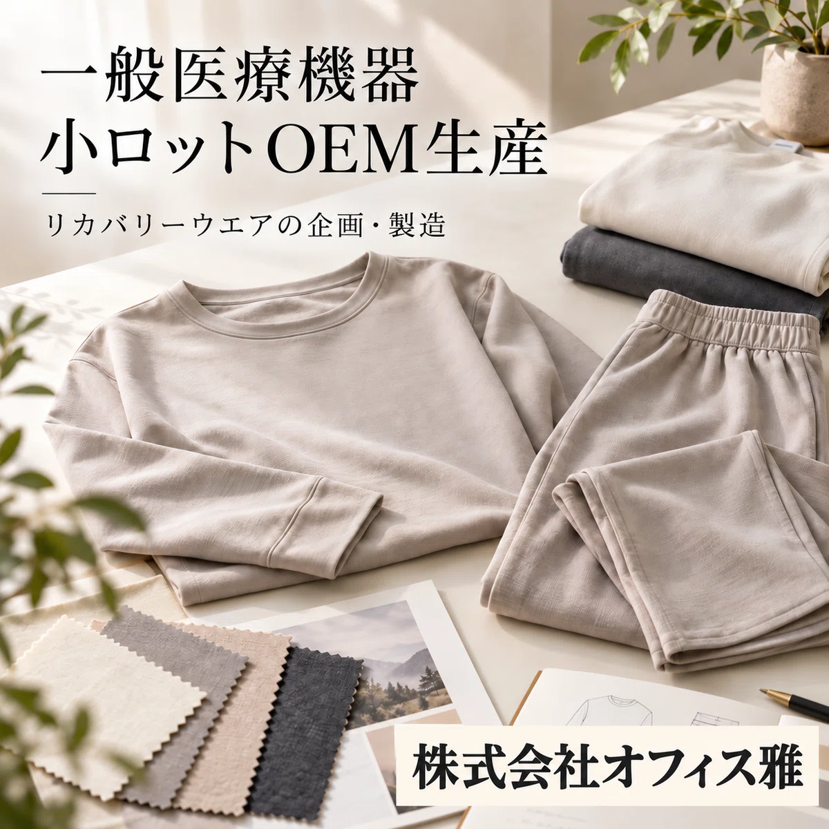 Small-Lot OEM Production of General Medical Device Recovery Wear｜アパレル ...