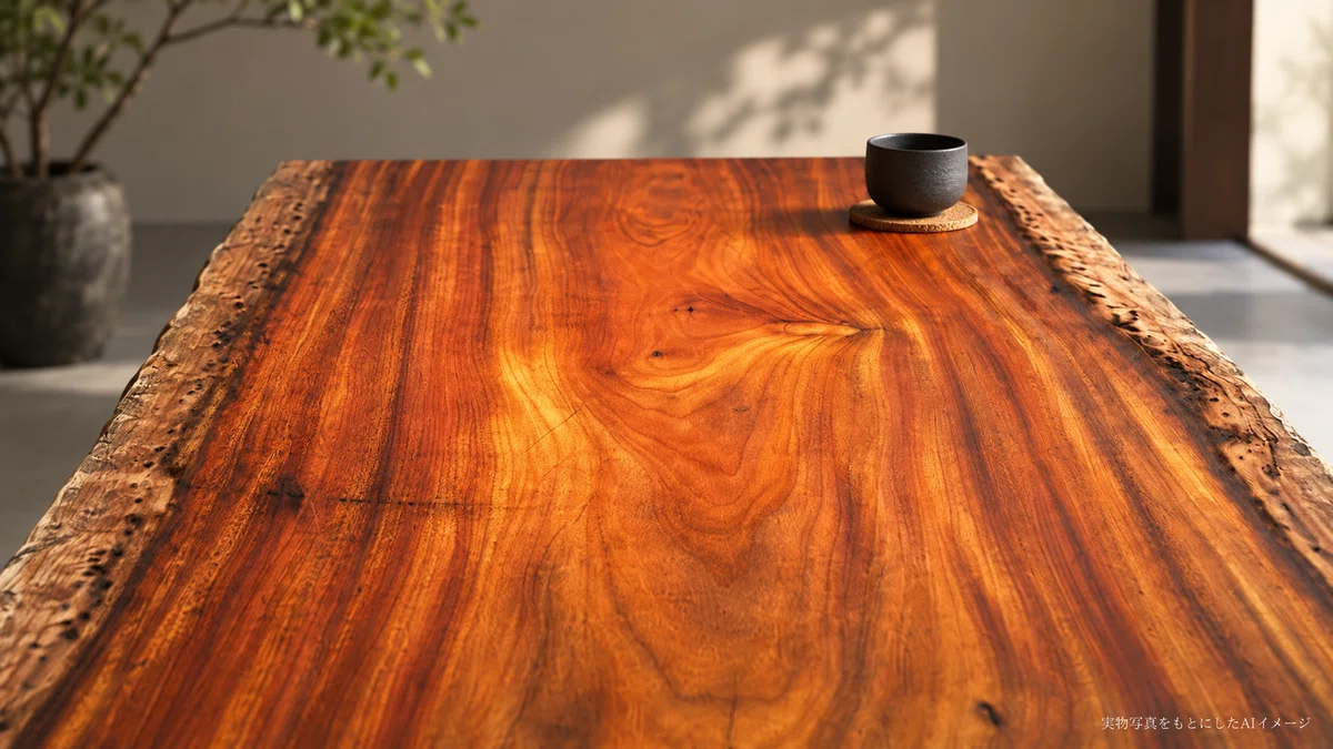 Shape Define Color Line What is an Okan slab? Enjoying the reddish wood grain and powerful ...