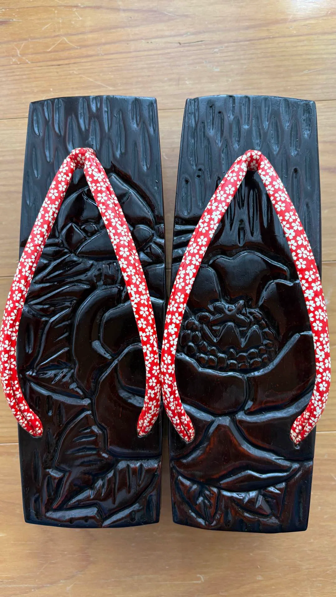 [Kimono] Old Geta Sandals - Cloudiness - Maintenance｜松生