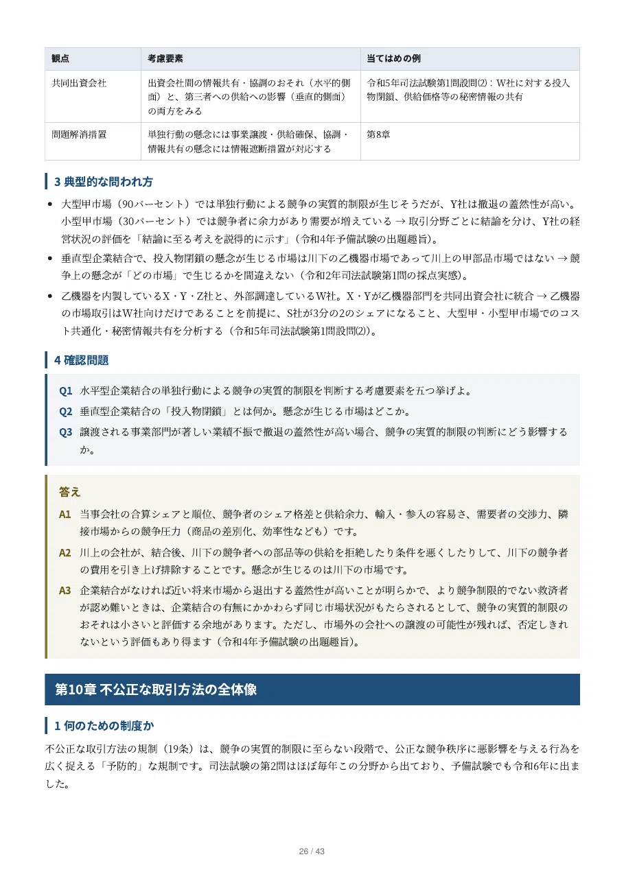[Economic Law] Preliminary Bar Exam & Bar Exam Elective Subject ...