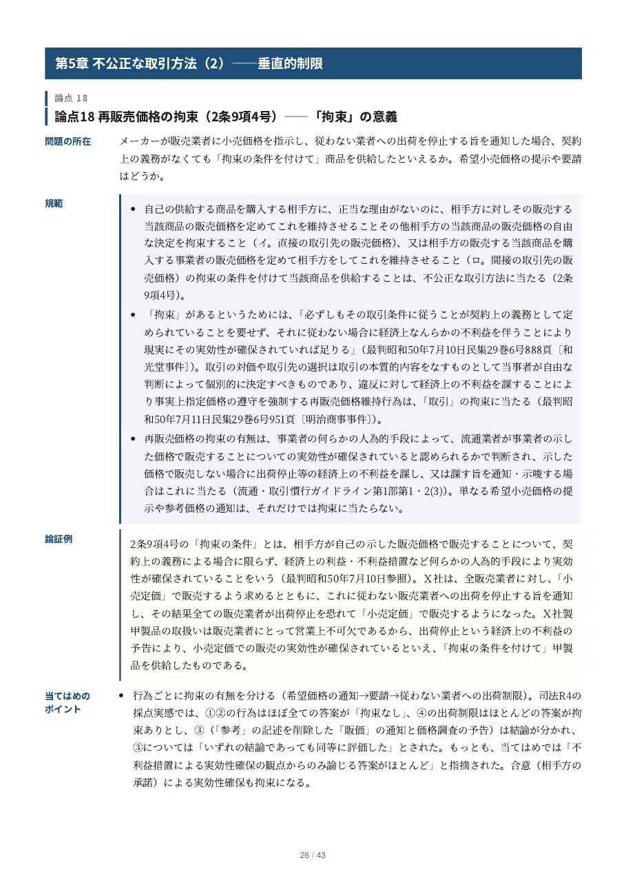 [Economic Law] Elective Subject Argumentation & Norms Note: 32 Issues ...