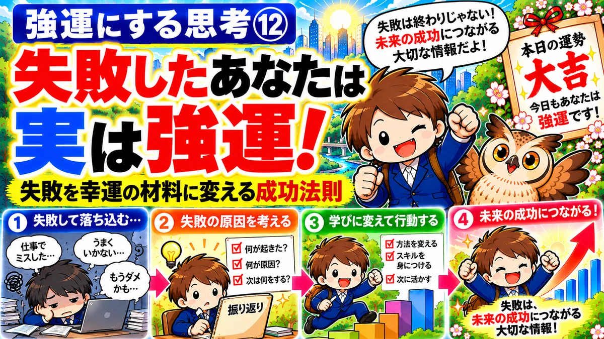 [Thinking for Good Luck 12] You who failed are actually lucky! Success ...