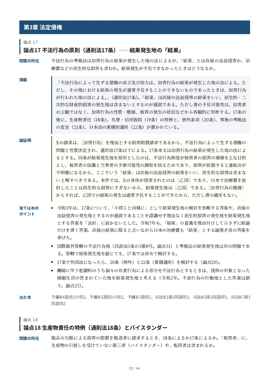 [International Relations Law (Private Law)] Elective Subject ...