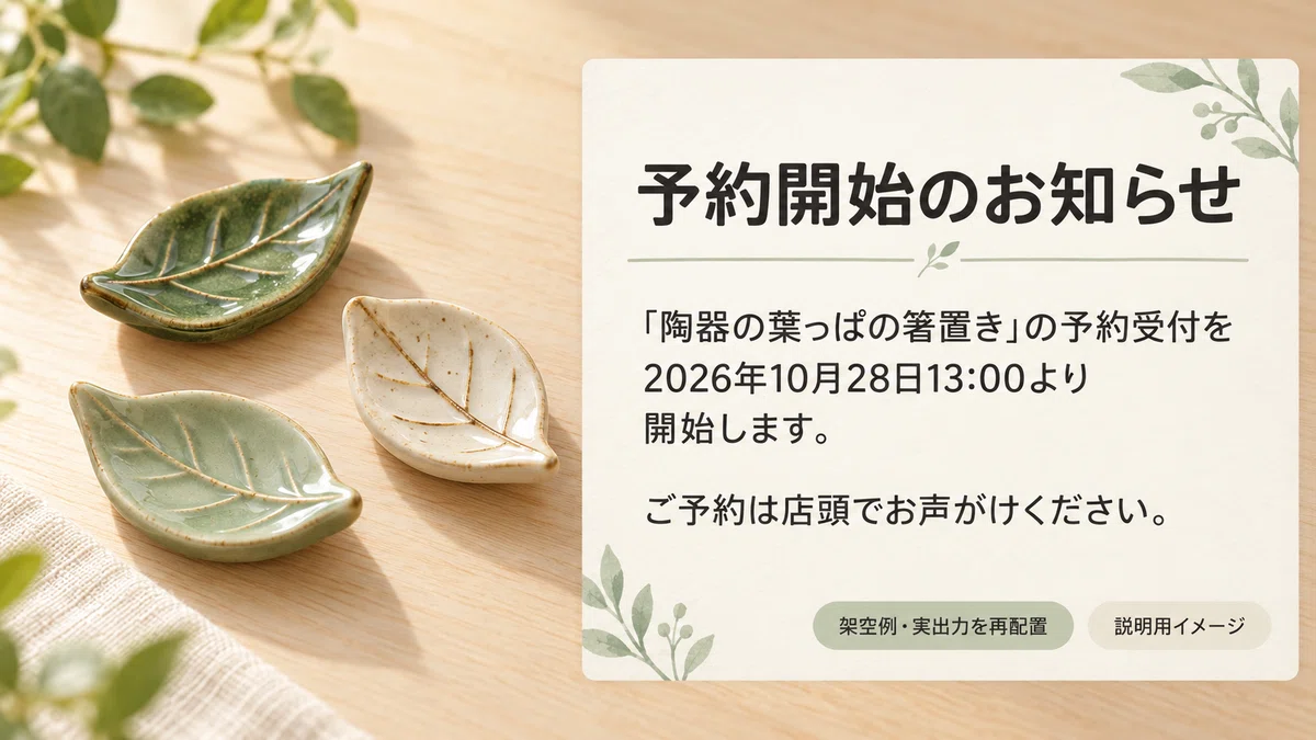 When does booking start? A notice to accompany your photo｜体験くん