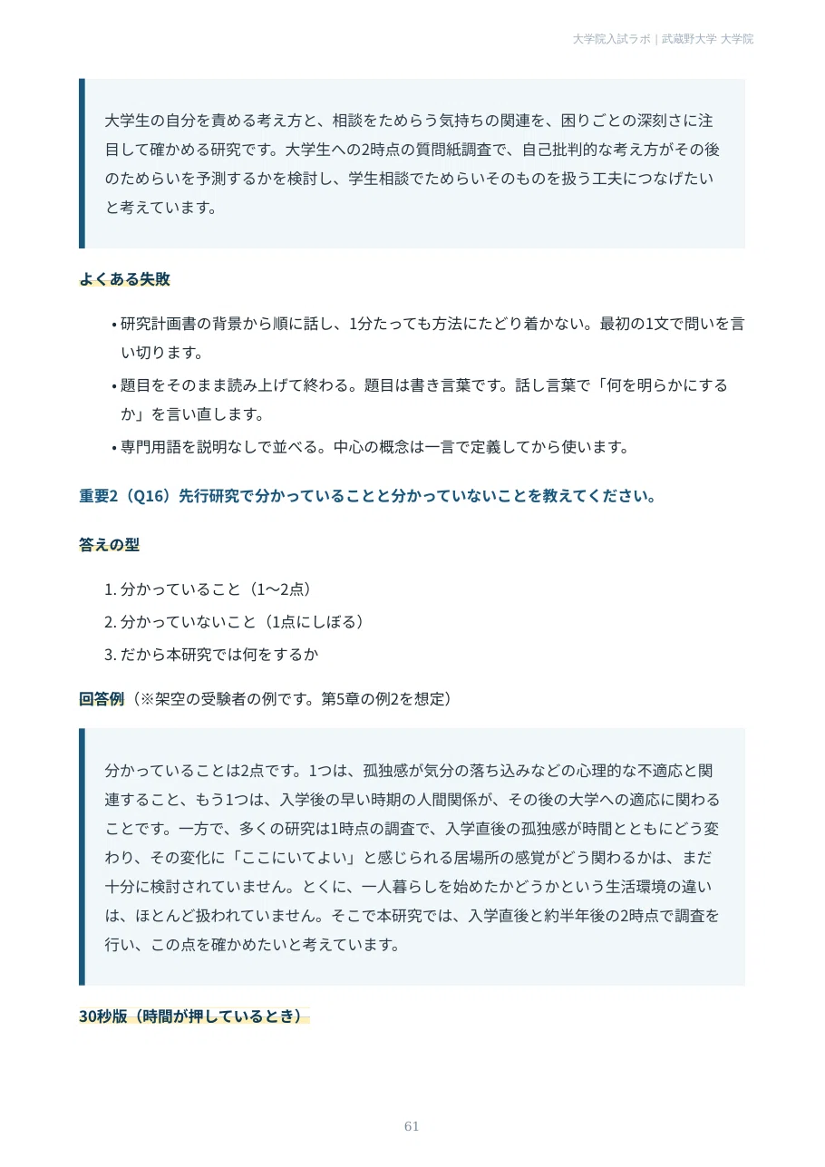 [Musashino University Graduate School] Clinical Psychology Course ...