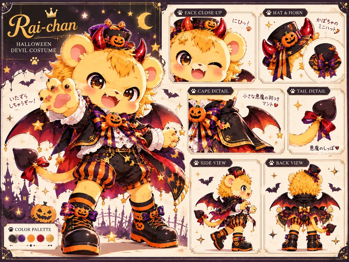 I just wanted a cute little devil to hold Rai-chan, but it turned into ...