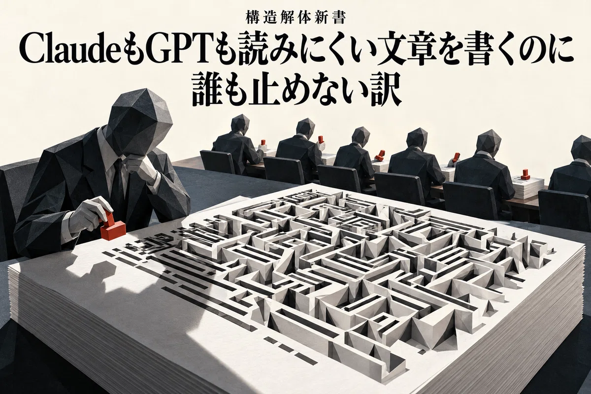 Simple Inanimate Object Why No One Stops Claude or GPT from Writing Unreadable Text|構造解体新書