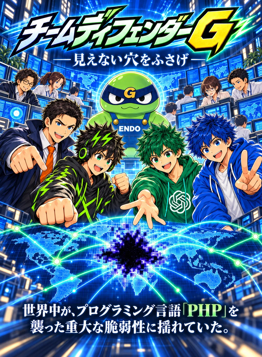 [AI Manga] Team Defender G: Invisible Holes Threaten the World.｜canvaちゃん