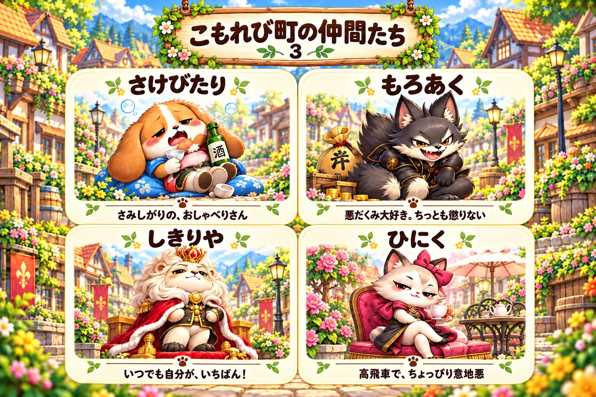 [Character Introduction] Friends of Komorebi Town | After Episode 10 ...