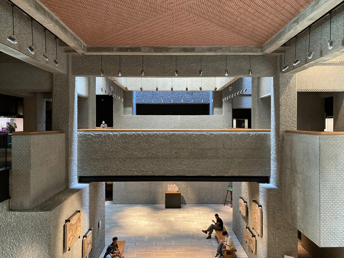 Expression Wall Sample Design Concrete Chisel Finish at the Okayama Orient Museum|m.motoda|素材渉猟記