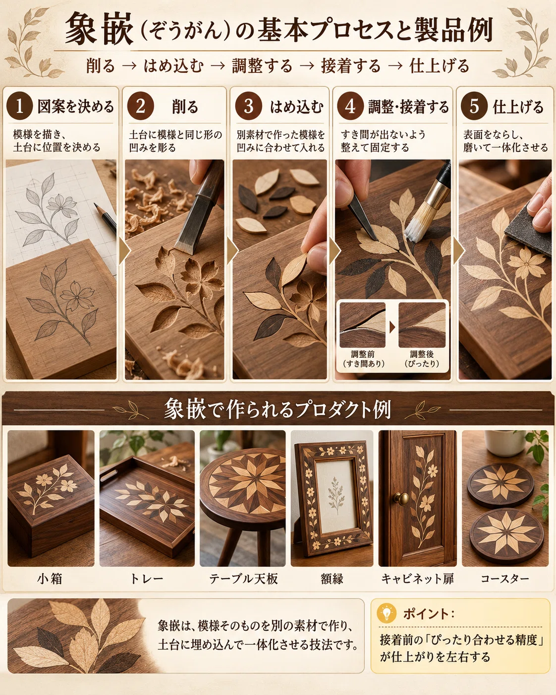 Carving wood, inlaying wood, and bringing life into being. The world of ...