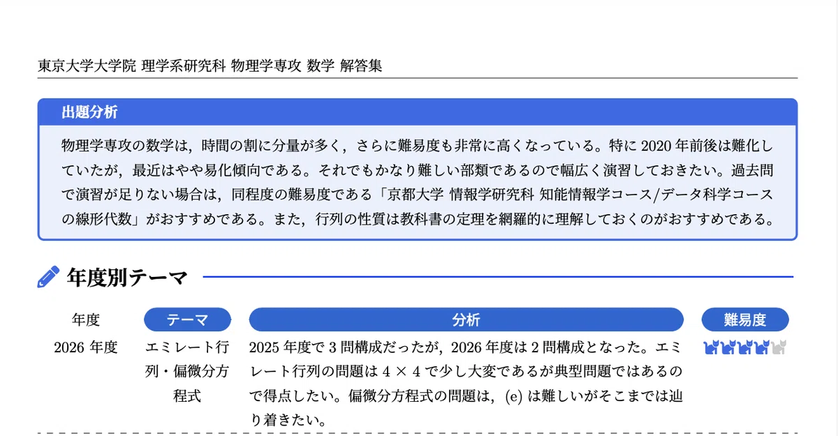[2027 Academic Year] The University of Tokyo, Graduate School of ...