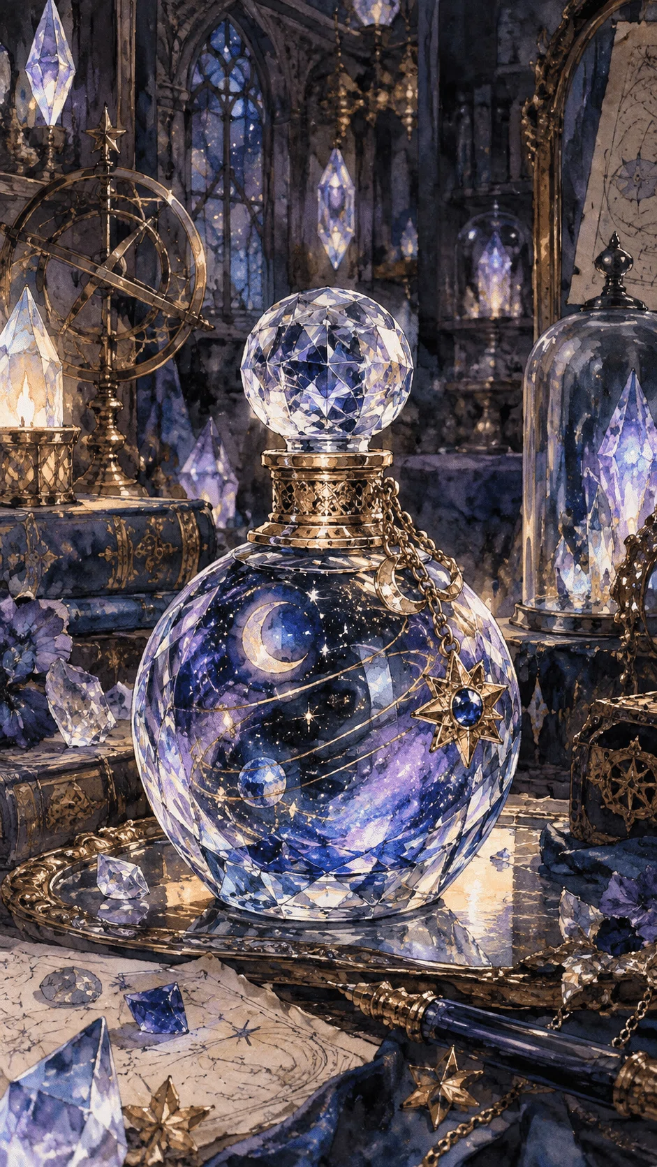 星空の魔法と、秋色のぬくもり｜AIスマホ壁紙18選 vol.02｜katappo