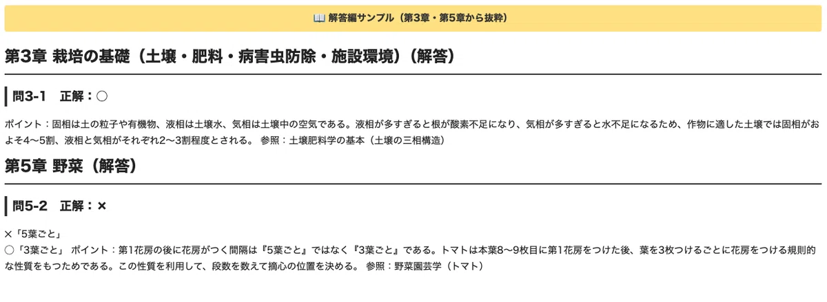 [Japan Agricultural Technology Certification Level 1] 300 True/False ...