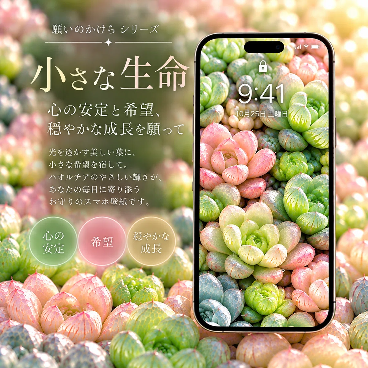 [Fragments of Wishes] Haworthia Amulet Wallpaper | Wishing for Peace of ...