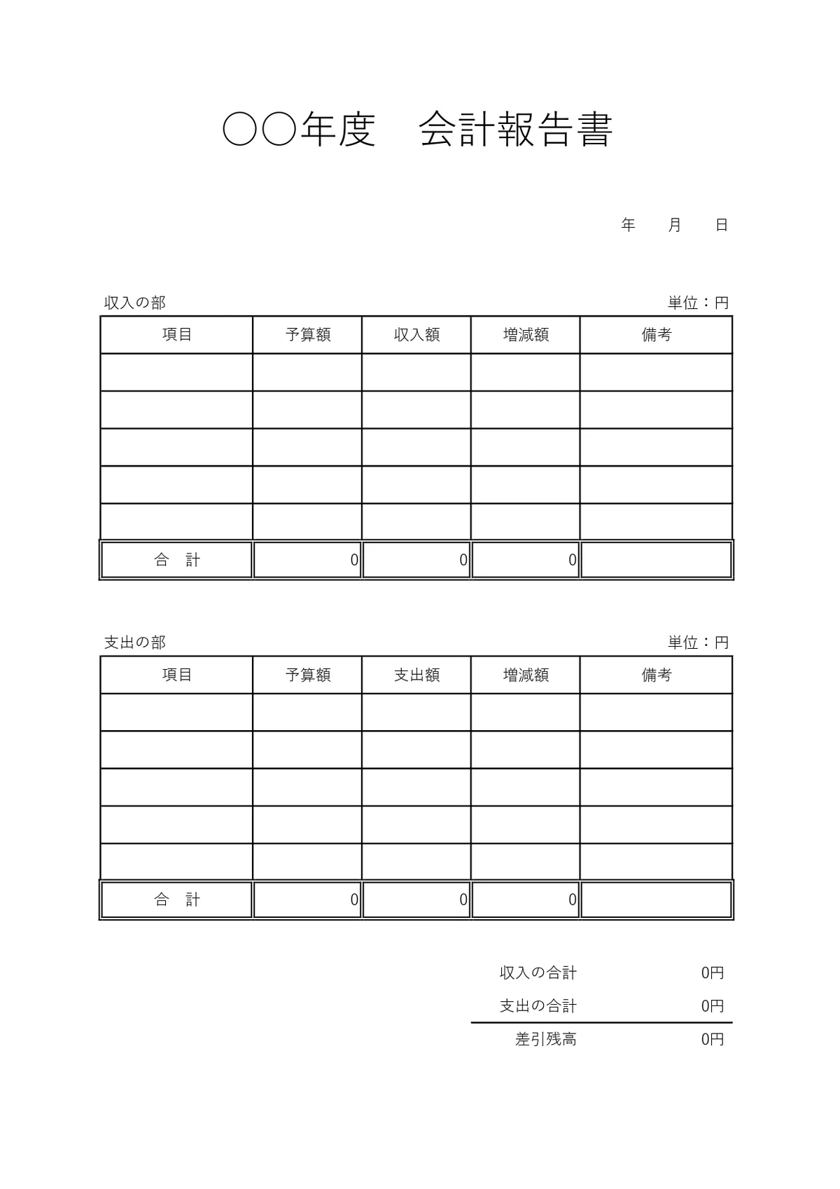 Simple Account Expense Report Accounting Report Template! Excel and Word Formats for Simply ...